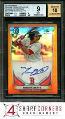 Mookie Betts [Chrome Orange Refractor] #MB Baseball Cards 2014 Bowman Prospect Autograph Prices