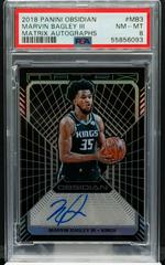 Marvin Bagley III Basketball Cards 2018 Panini Obsidian Matrix Autographs Prices