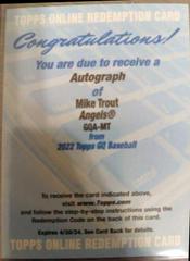 Mike Trout #GQA-MT Baseball Cards 2022 Topps Gypsy Queen Autographs Prices