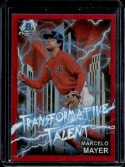 Marcelo Mayer [Red] Baseball Cards 2023 Bowman Draft Transformative Talent Prices