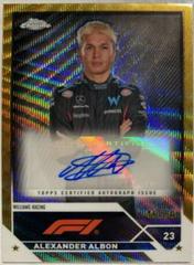 Alexander Albon [Gold Wave Refractor] #CAC-AA Racing Cards 2023 Topps Chrome Formula 1 Autograph Prices