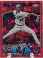 Eury Perez [Red] #USCS317 Baseball Cards 2023 Topps Chrome Update Sapphire Prices