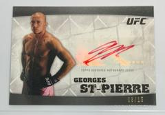 Georges St Pierre [Red Ink] #A-GSP Ufc Cards 2010 Topps UFC Knockout Autographs Prices