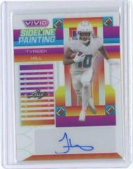Tyreek Hill [Prismatic White] #SP-TH1 Football Cards 2023 Leaf Vivid Autographs Sideline Painting Prices
