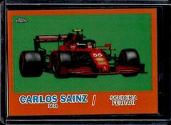 Carlos Sainz [Orange] #T61-CS Racing Cards 2021 Topps Chrome Formula 1 1961 Sports Cars Prices