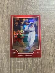 Manny Ramirez [Red Refractor] #8 Baseball Cards 2009 Bowman Chrome Prices