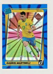 Gabriel Martinelli [Blue Laser] #182 Soccer Cards 2021 Panini Donruss Road to Qatar Prices
