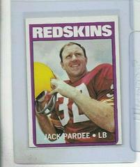 Jack Pardee #293 Football Cards 1972 Topps Prices