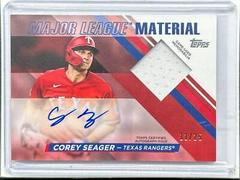 Corey Seager [Red] Baseball Cards 2024 Topps Major League Material Autograph Prices