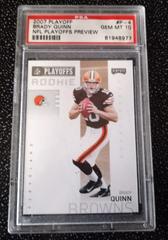 Brady Quinn Football Cards 2007 Playoffs NFL Preview Prices