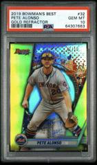Pete Alonso [Gold Refractor] #32 Baseball Cards 2019 Bowman's Best Prices