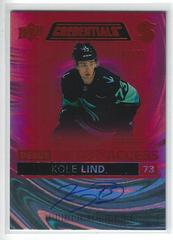 Kole Lind [Red] Hockey Cards 2021 Upper Deck Credentials Debut Ticket Access Autographs Prices