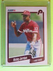 Ricky Jordan #564 Baseball Cards 1990 Fleer Prices