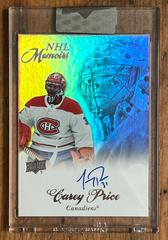 Carey Price #M-CP Hockey Cards 2020 Upper Deck Clear Cut NHL Memoirs Autographs Prices