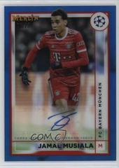 Jamal Musiala [Blue Icy] Soccer Cards 2022 Topps UEFA Club Competitions Autographs Prices
