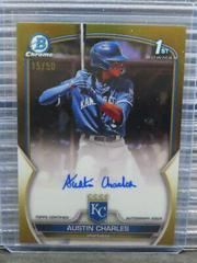 Austin Charles [Gold] Baseball Cards 2023 Bowman Chrome Prospect Autographs Prices