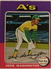 Herb Washington #407 Baseball Cards 1975 O Pee Chee Prices