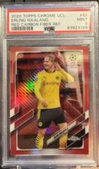 Erling Haaland [Red Carbon Fiber] Soccer Cards 2020 Topps Chrome UEFA Champions League Prices