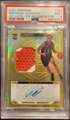 Immanuel Quickley [Jersey Autograph Yellow Flood] #207 Basketball Cards 2020 Panini Obsidian Prices