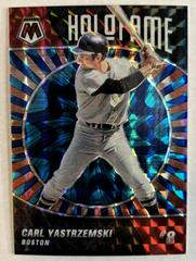 Carl Yastrzemski [Reactive Blue] #HF-6 Baseball Cards 2022 Panini Mosaic Holofame Prices
