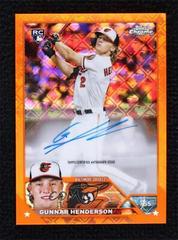 Gunnar Henderson [Orange] #RCA-GH Baseball Cards 2023 Topps Chrome Logofractor Autograph Prices