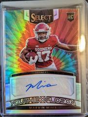 Marvin Mims [Tie Dye] #YS-MIM Football Cards 2023 Panini Select Draft Picks Youth Explosion Signatures Prices