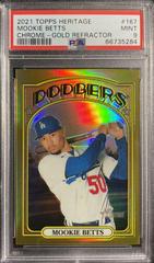 Mookie Betts [Chrome Gold Refractor] #167 Baseball Cards 2021 Topps Heritage Prices