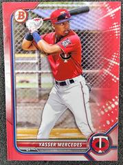 Yasser Mercedes [Red] Baseball Cards 2022 Bowman Draft Prices