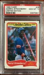 Darryl Strawberry Baseball Cards 1985 Fleer Limited Edition Prices