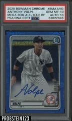 Anthony Volpe [Blue Refractor] #BMAA-VO Baseball Cards 2020 Bowman Chrome Mega Box Mojo Autographs Prices