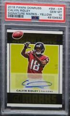 Calvin Ridley [Yellow] Football Cards 2018 Donruss Signature Marks Prices