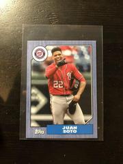 Juan Soto [Blue] #78B-2 Baseball Cards 2022 Topps Mini 1987 Prices