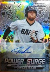 Tyler Locklear [Autograph Silver] #PS-TL Baseball Cards 2022 Panini Prizm Draft Picks Power Surge Prices