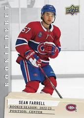 Sean Farrell #12 Hockey Cards 2023 Upper Deck Rookie Debut Prices