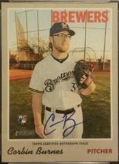 Corbin Burnes #CBU Baseball Cards 2019 Topps Heritage Real One Autographs Prices