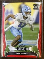 Josh Downs [Red] #57 Football Cards 2023 Leaf Draft Prices