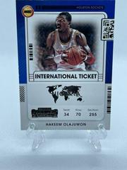 Hakeem Olajuwon #30 Basketball Cards 2021 Panini Contenders International Ticket Prices