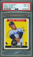 Derek Jeter [Autograph] Baseball Cards 2007 Upper Deck Goudey Sport Royalty Prices