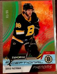 David Pastrnak [Green] Hockey Cards 2021 Upper Deck Synergy Exceptional Phenoms Prices