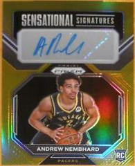 Andrew Nembhard [Gold] #SS-AN Basketball Cards 2022 Panini Prizm Sensational Signatures Prices