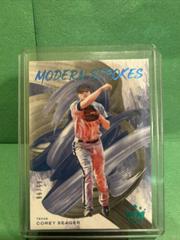 Corey Seager [Blue] #MS-13 Baseball Cards 2022 Panini Diamond Kings Modern Strokes Prices