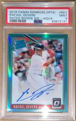 Rafael Devers #RRS-RD1 Baseball Cards 2018 Panini Donruss Optic Rated Rookie Signatures Prices
