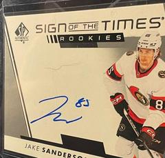 Jake Sanderson Hockey Cards 2022 SP Authentic Sign of the Times Rookies Prices