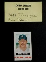 Mickey Mantle [Hand Cut Side Panel] Baseball Cards 1969 Transogram Prices