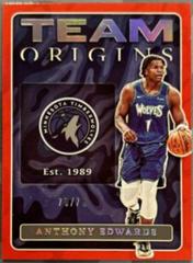 Anthony Edwards [Red] #14 Basketball Cards 2022 Panini Origins Team Prices