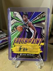 Blake Wesley #FP-BWS Basketball Cards 2022 Panini Court Kings Fresh Paint Autographs Prices