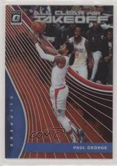 Paul George Red #11 Basketball Cards 2019 Panini Donruss Optic All Clear for Takeoff Prices