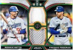 Freddie Freeman, Mookie Betts [Green] #DR-BF Baseball Cards 2023 Topps Tribute Dual Relics 2 Image Prices