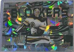 Jeremy Swayman [Green] #BL-22 Hockey Cards 2022 Upper Deck Allure Blockers Prices
