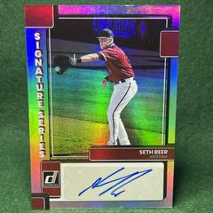 Seth Beer #SS-SE Baseball Cards 2022 Panini Donruss Signature Series Prices